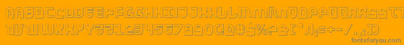 Trektrooper3D Font – Gray Fonts on Orange Background