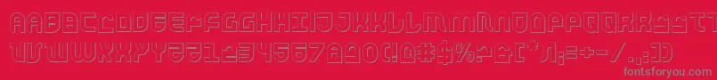Шрифт Trektrooper3D – серые шрифты на красном фоне