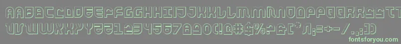 Trektrooper3D Font – Green Fonts on Gray Background