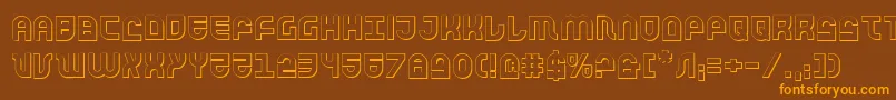 Trektrooper3D Font – Orange Fonts on Brown Background