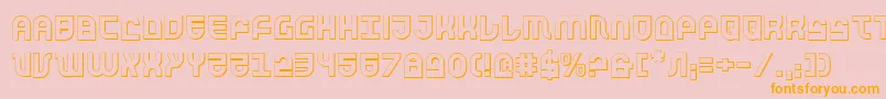 Trektrooper3D Font – Orange Fonts on Pink Background