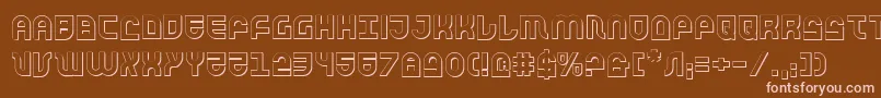 Trektrooper3D Font – Pink Fonts on Brown Background