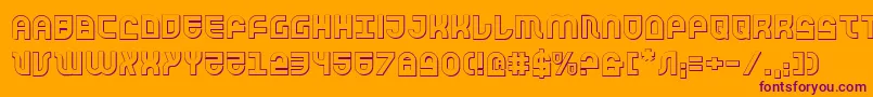 Trektrooper3D Font – Purple Fonts on Orange Background