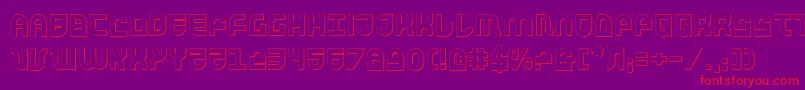 Trektrooper3D Font – Red Fonts on Purple Background