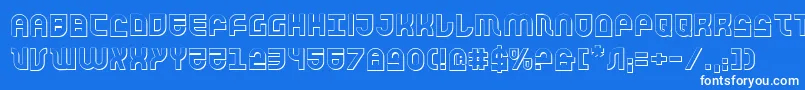Trektrooper3D Font – White Fonts on Blue Background