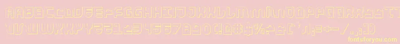 Trektrooper3D Font – Yellow Fonts on Pink Background