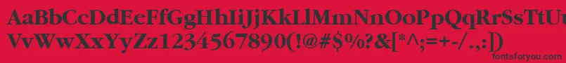 Cyrillicgaramondbold Font – Black Fonts on Red Background