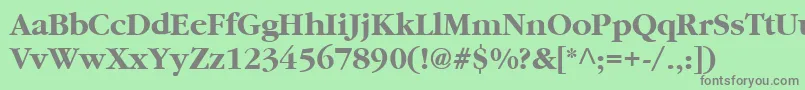 Cyrillicgaramondbold Font – Gray Fonts on Green Background