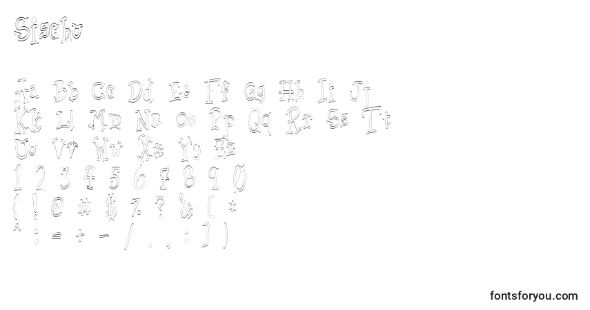 Шрифт Sischu – алфавит, цифры, специальные символы
