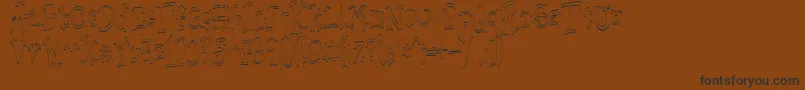 Шрифт Sischu – чёрные шрифты на коричневом фоне
