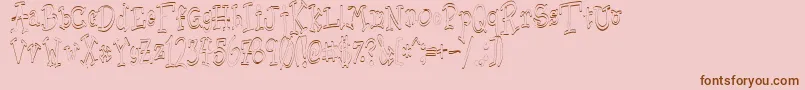 Sischu Font – Brown Fonts on Pink Background