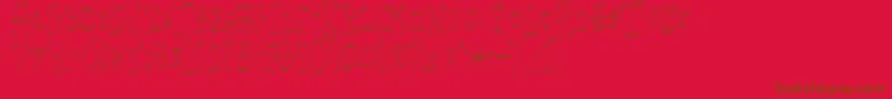 Sischu-Schriftart – Braune Schriften auf rotem Hintergrund