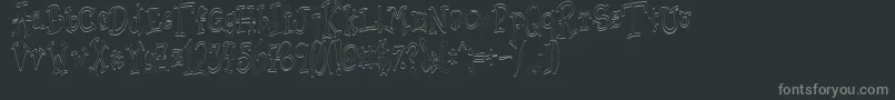 Weitere Informationen zur Sischu-Schriftart Sischu-Schriftart – Graue Schriften auf schwarzem Hintergrund
