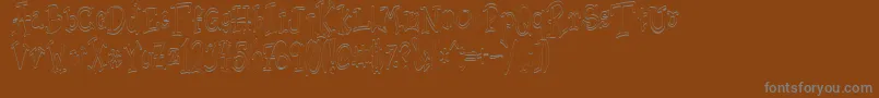Шрифт Sischu – серые шрифты на коричневом фоне