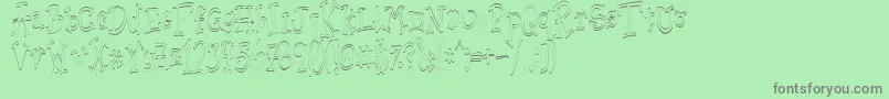 Sischu Font – Gray Fonts on Green Background