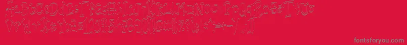 Sischu Font – Gray Fonts on Red Background