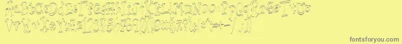 Sischu Font – Gray Fonts on Yellow Background