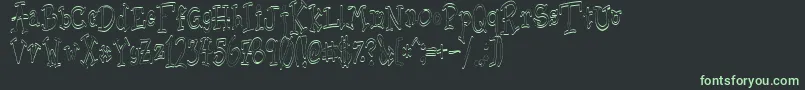 Sischu Font – Green Fonts on Black Background