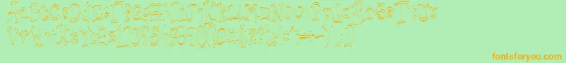 Sischu Font – Orange Fonts on Green Background