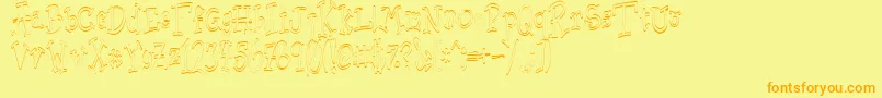 Sischu Font – Orange Fonts on Yellow Background