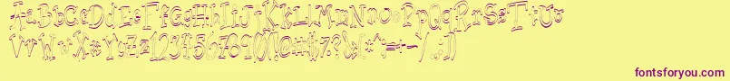Sischu Font – Purple Fonts on Yellow Background