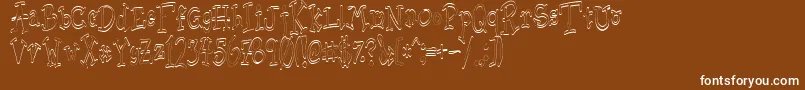 Sischu Font – White Fonts on Brown Background