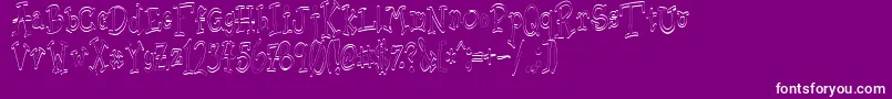 Sischu Font – White Fonts on Purple Background
