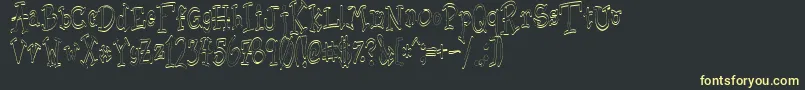 Sischu Font – Yellow Fonts on Black Background