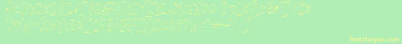 Sischu Font – Yellow Fonts on Green Background