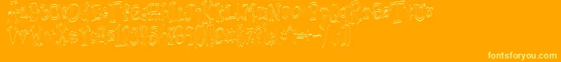 Sischu Font – Yellow Fonts on Orange Background