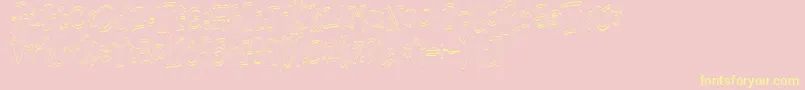 Sischu Font – Yellow Fonts on Pink Background