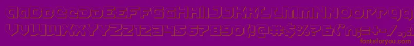 Gunnerstorm3D Font – Brown Fonts on Purple Background