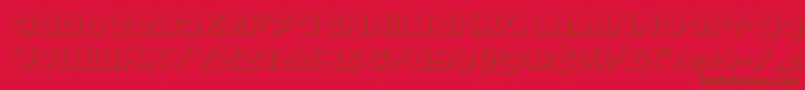 Gunnerstorm3D Font – Brown Fonts on Red Background