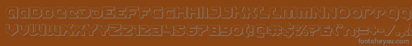 Шрифт Gunnerstorm3D – серые шрифты на коричневом фоне