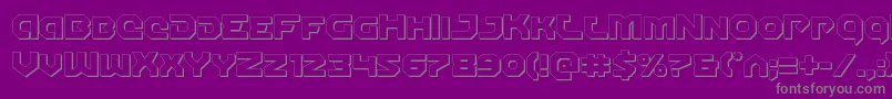 Gunnerstorm3D Font – Gray Fonts on Purple Background