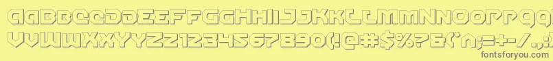 Gunnerstorm3D Font – Gray Fonts on Yellow Background
