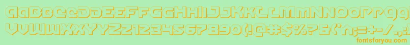 Gunnerstorm3D Font – Orange Fonts on Green Background