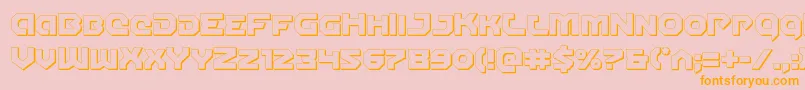 Gunnerstorm3D Font – Orange Fonts on Pink Background