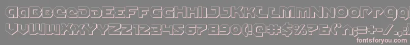 Gunnerstorm3D Font – Pink Fonts on Gray Background