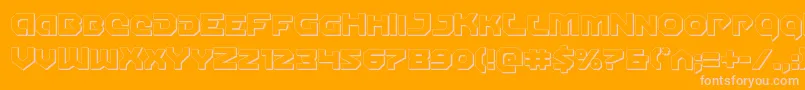 Fonte Gunnerstorm3D – fontes rosa em um fundo laranja