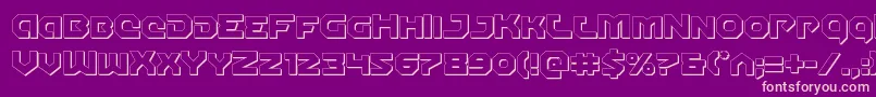 Gunnerstorm3D Font – Pink Fonts on Purple Background