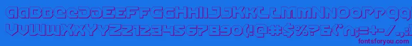 Gunnerstorm3D Font – Purple Fonts on Blue Background