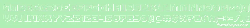 Gunnerstorm3D Font – White Fonts on Green Background