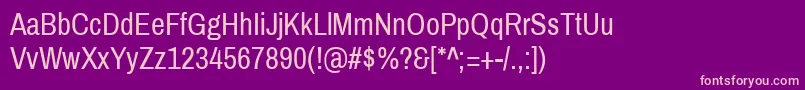 PragatinarrowRegular Font – Pink Fonts on Purple Background