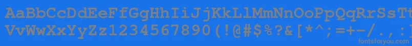 フォントNimbusmonoBold – 青い背景に灰色の文字