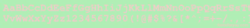 NimbusmonoBold Font – Pink Fonts on Green Background