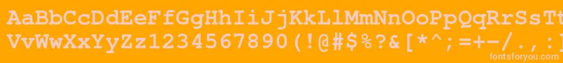 NimbusmonoBold Font – Pink Fonts on Orange Background