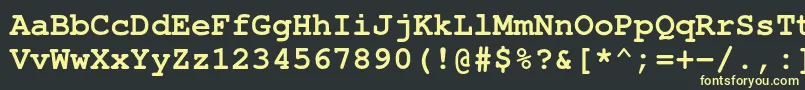 NimbusmonoBold Font – Yellow Fonts on Black Background