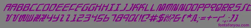 DroidLoverRotalic Font – Purple Fonts on Gray Background