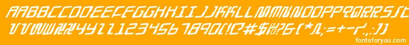 DroidLoverRotalic Font – White Fonts on Orange Background